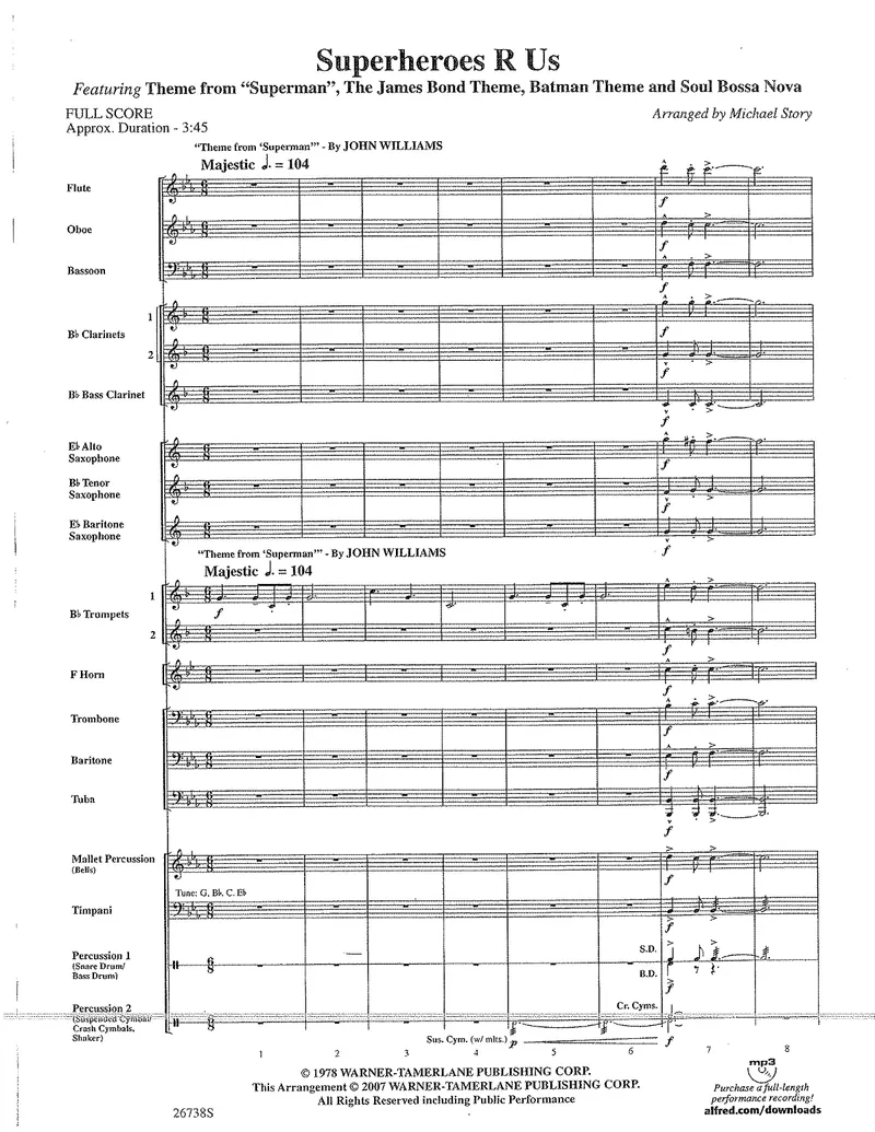 Superheroes score preview