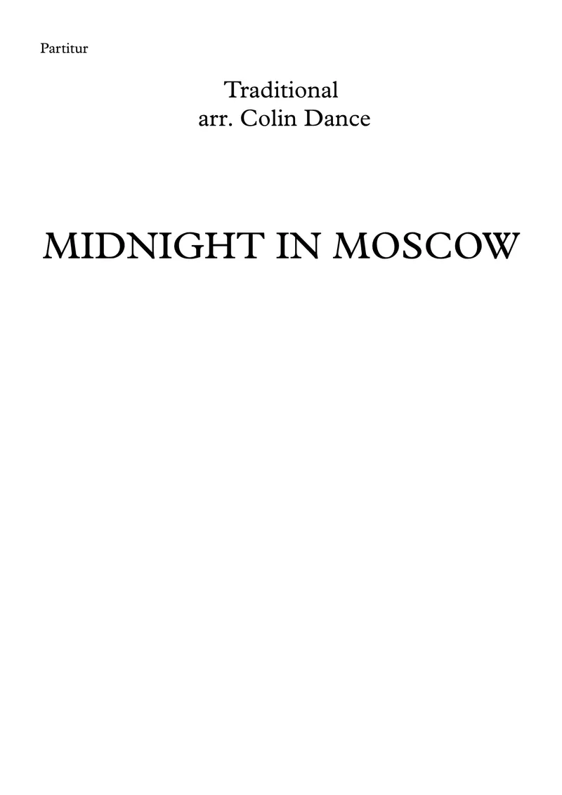 Midnight In Moscow score preview