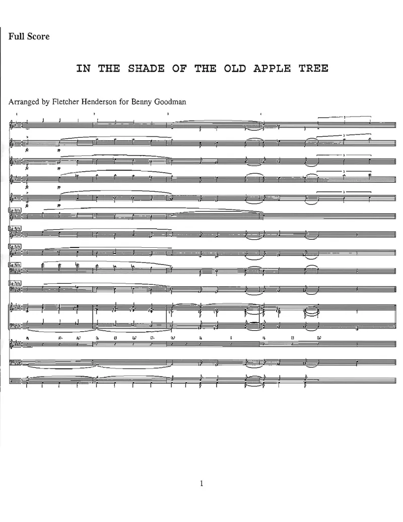 In The Shade Of The Old Apple Tree score preview