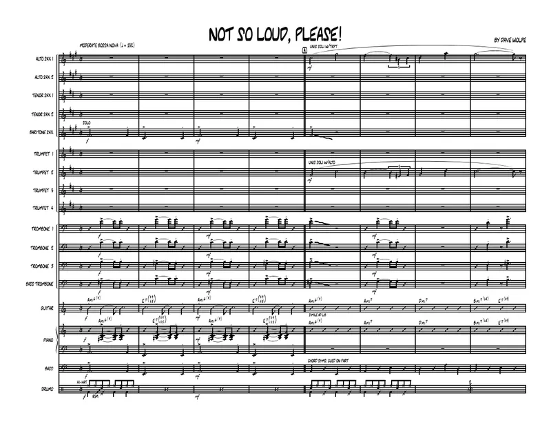 Not So Loud Please score preview