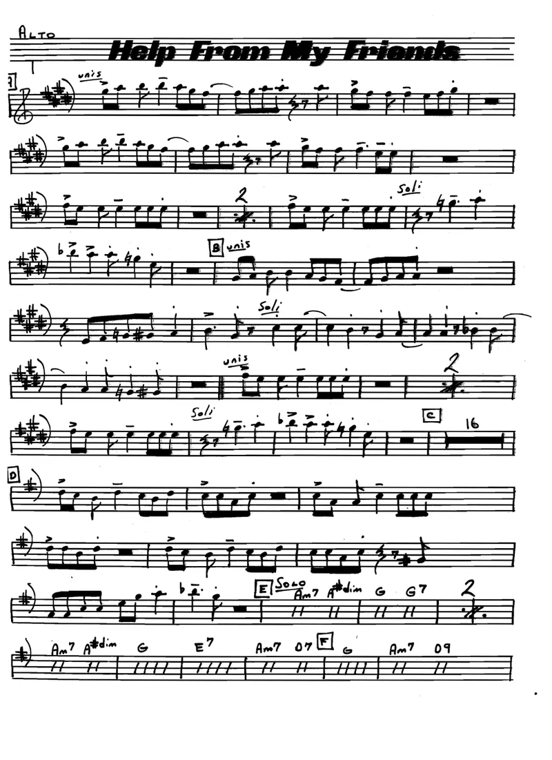 With A Help From Our Friends score preview
