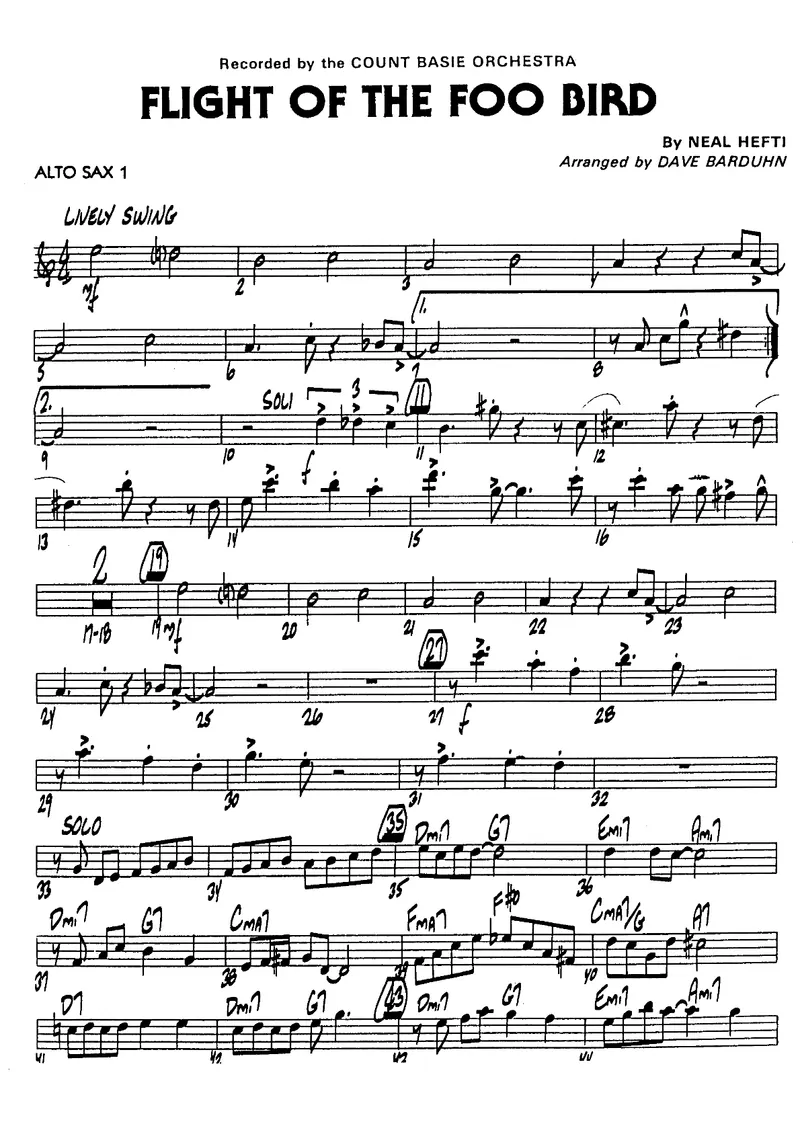Flight Of The Foo Bird score preview