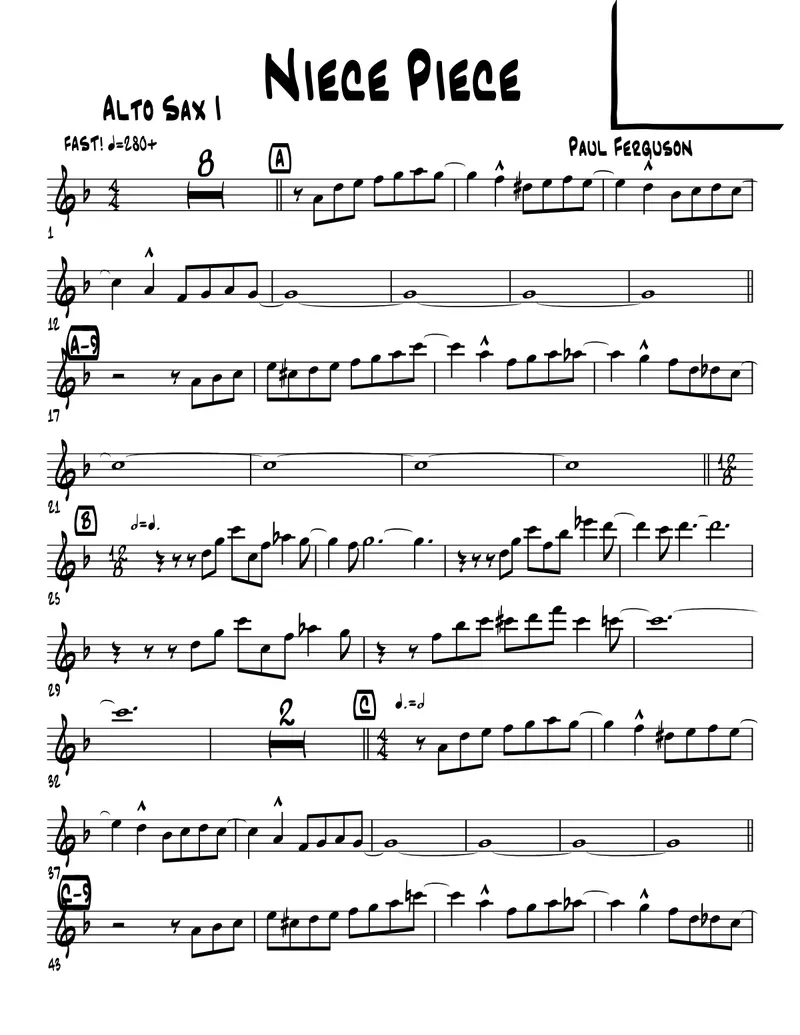 Niece Piece score preview