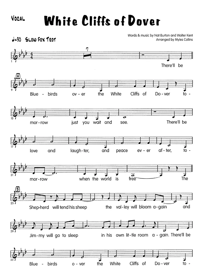 White Cliffs Of Dover score preview