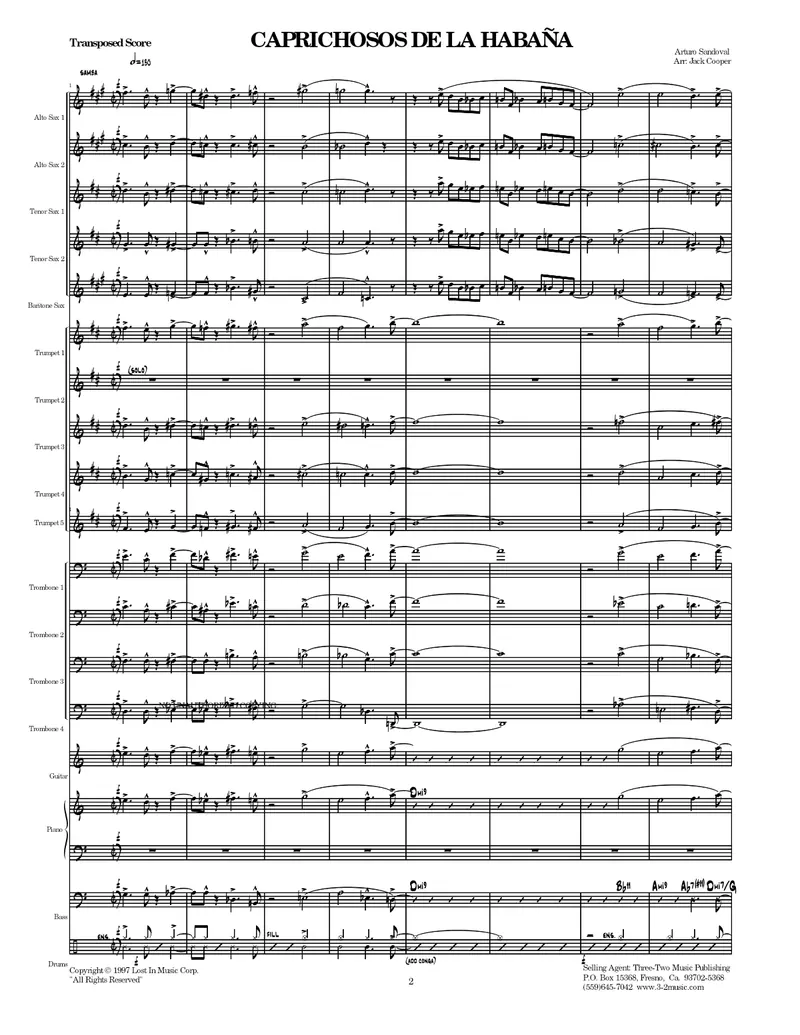 Caprichosos De La Habana score preview