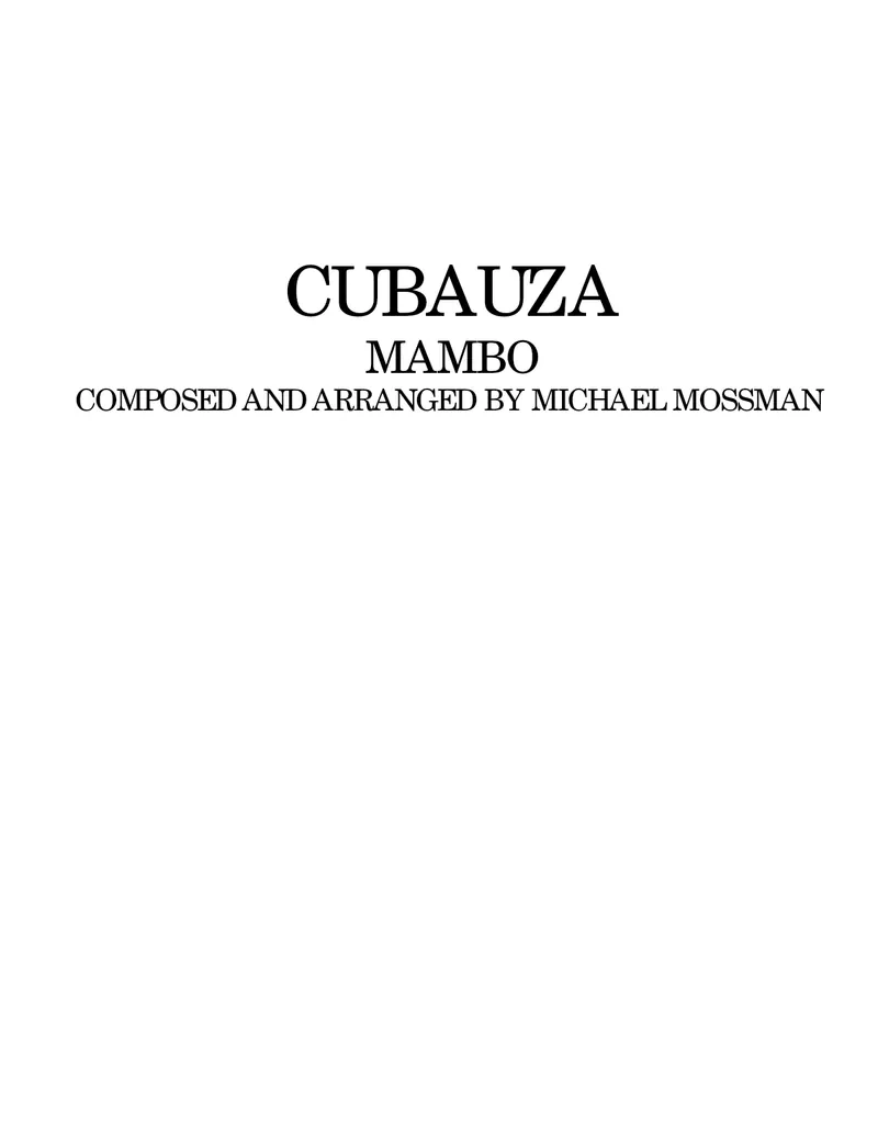 Cubauza score preview