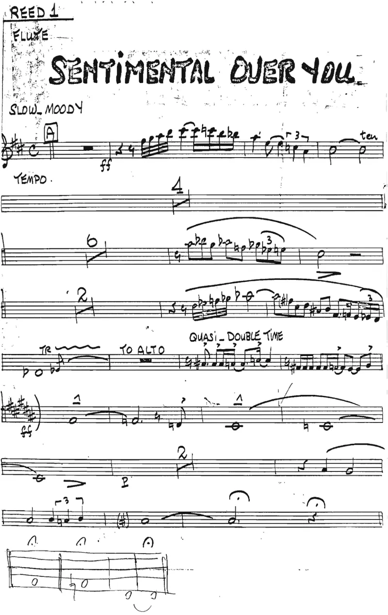 I'm Getting Sentimental Over You score preview