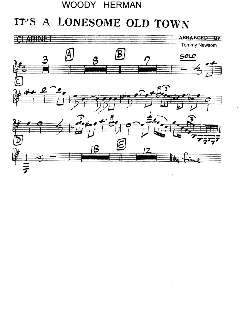 It's A Lonesome Old Town score preview