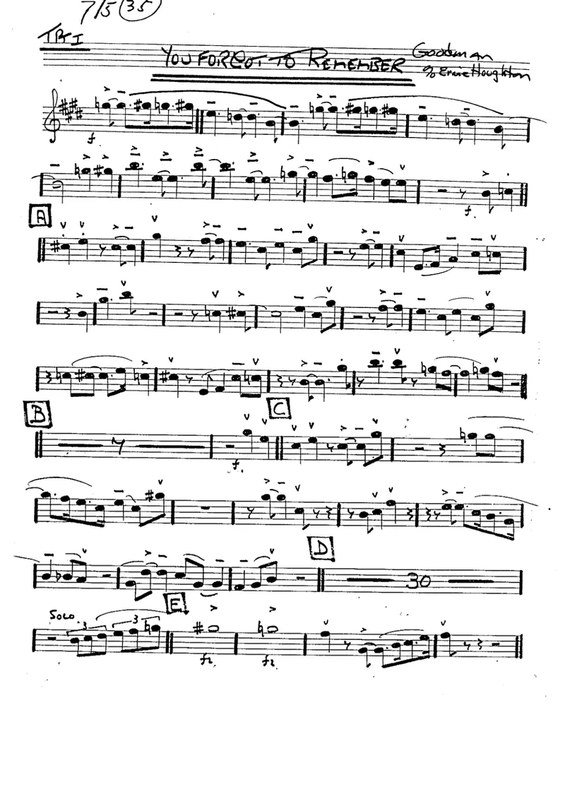 You Forgot To Remember score preview