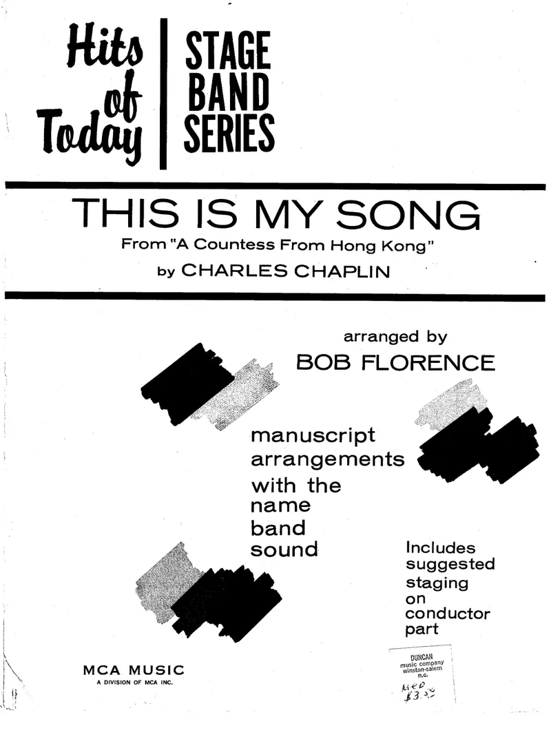 This Is My Song score preview
