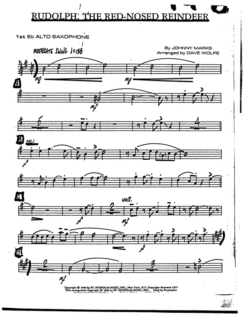 Rudolph The Red-Nosed Reindeer score preview