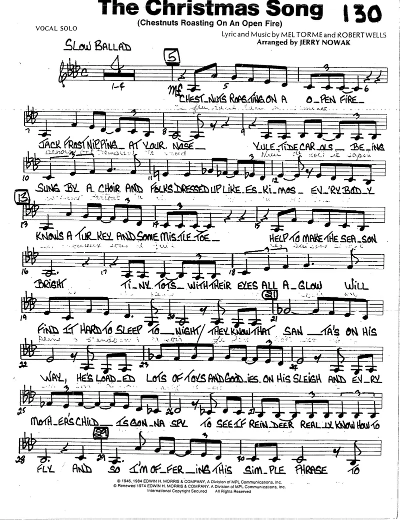 The Christmas Song score preview