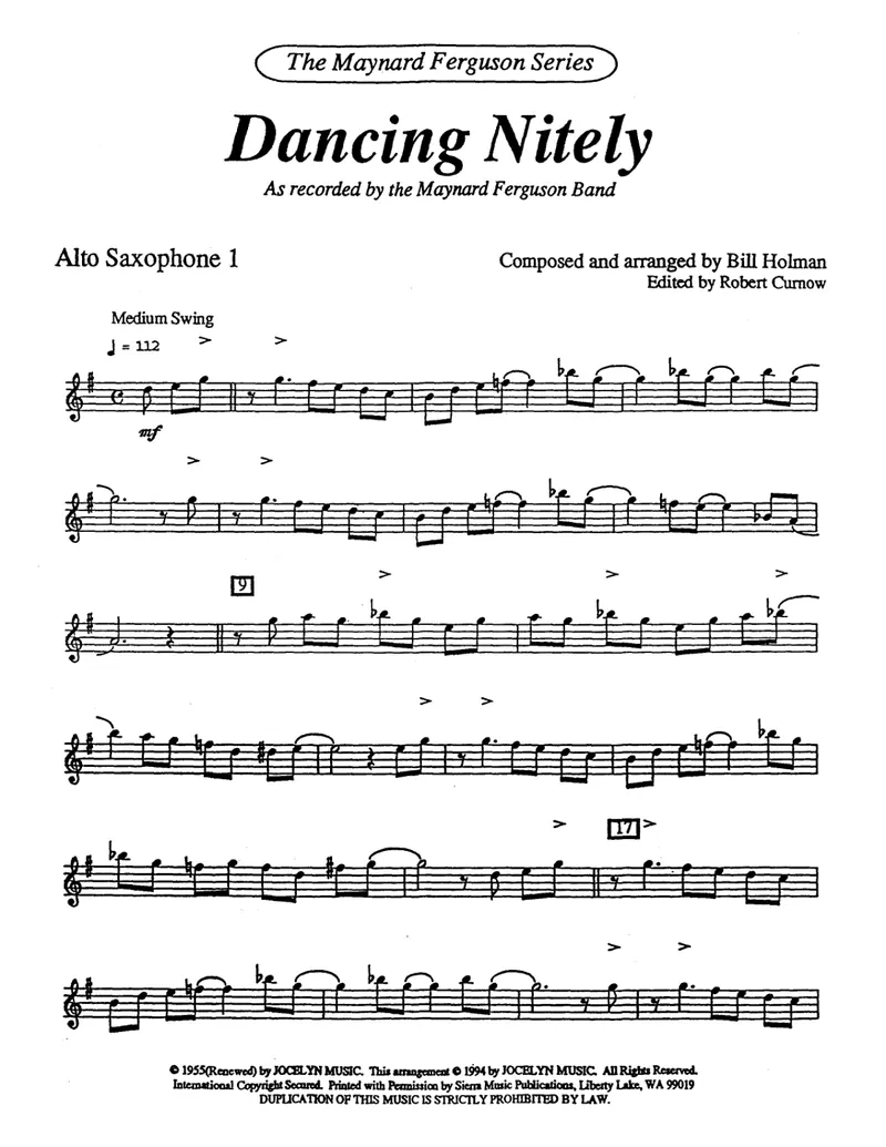 Dancing Nitely score preview