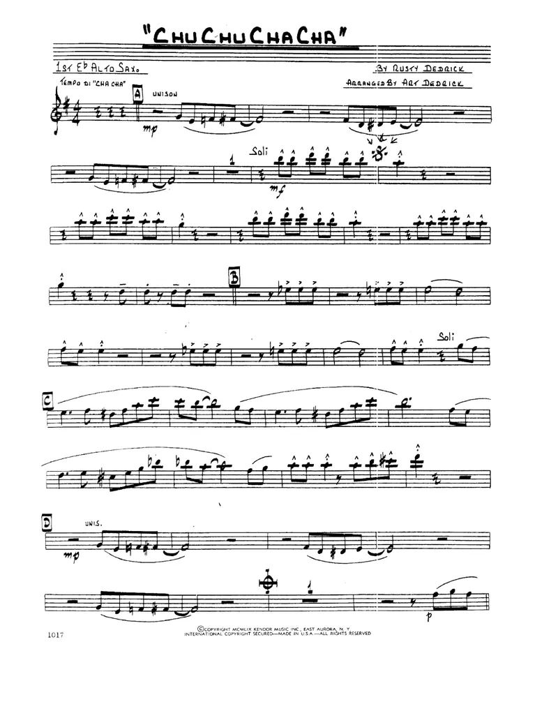 Chu Chu Cha Cha score preview
