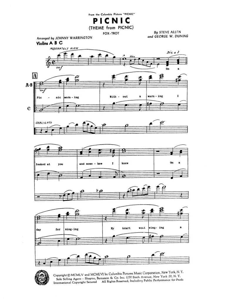 Picnic score preview