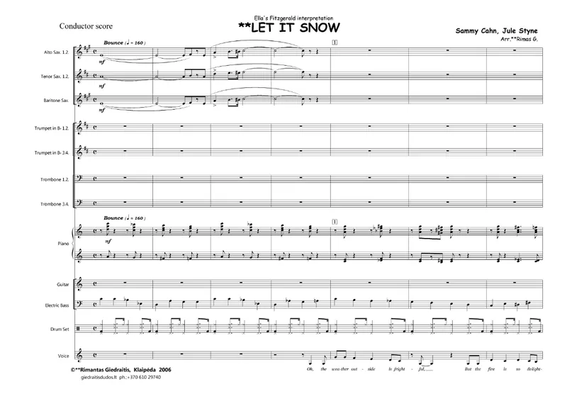 Let It Snow (Rimanatas Gedraitis) E.Fizgerald) score preview
