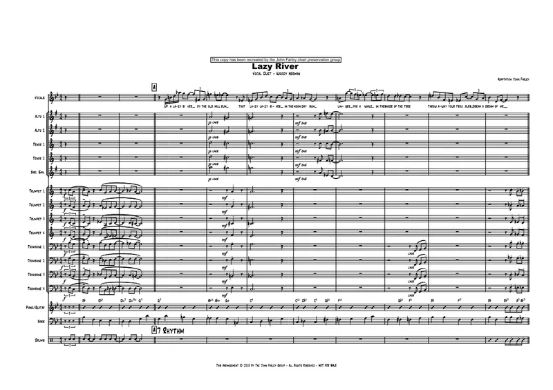 Up A Lazy River score preview