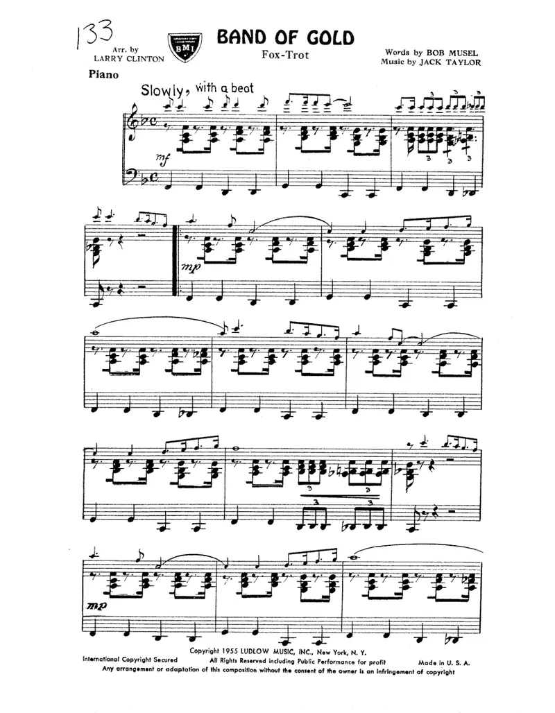 Band Of Gold score preview