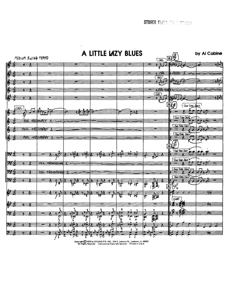 A Little Lazy Blues score preview