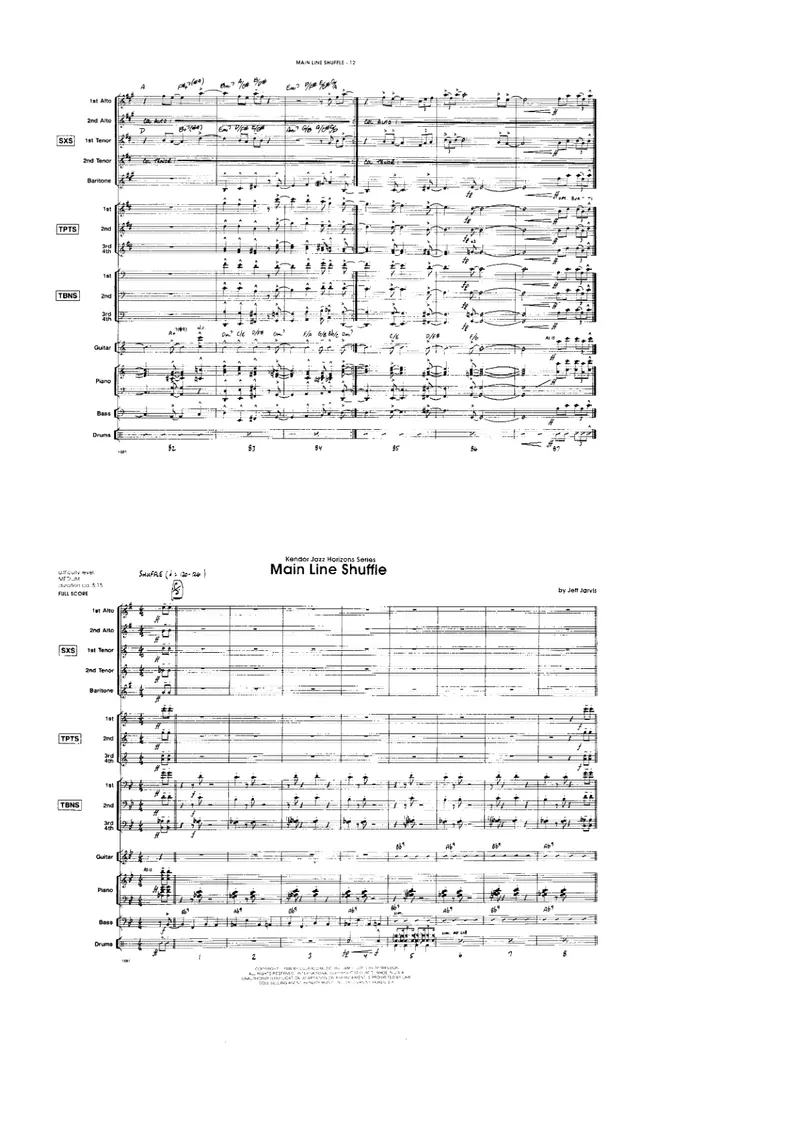 Main Line Shuffle score preview