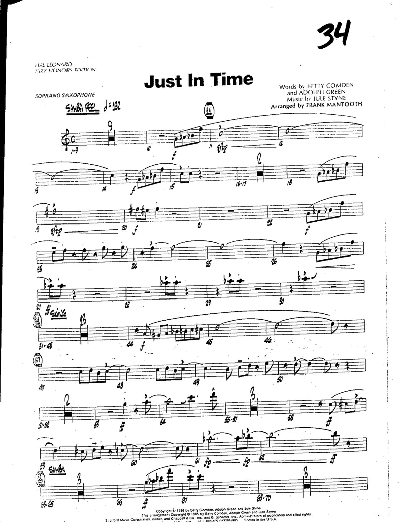 Just In Time score preview