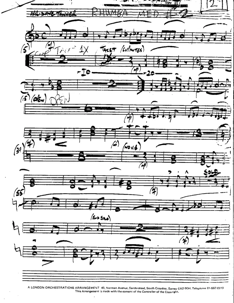 Rhumba Medley #2 score preview