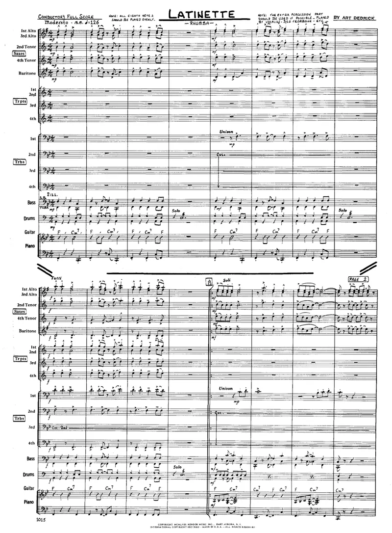 Latinette score preview