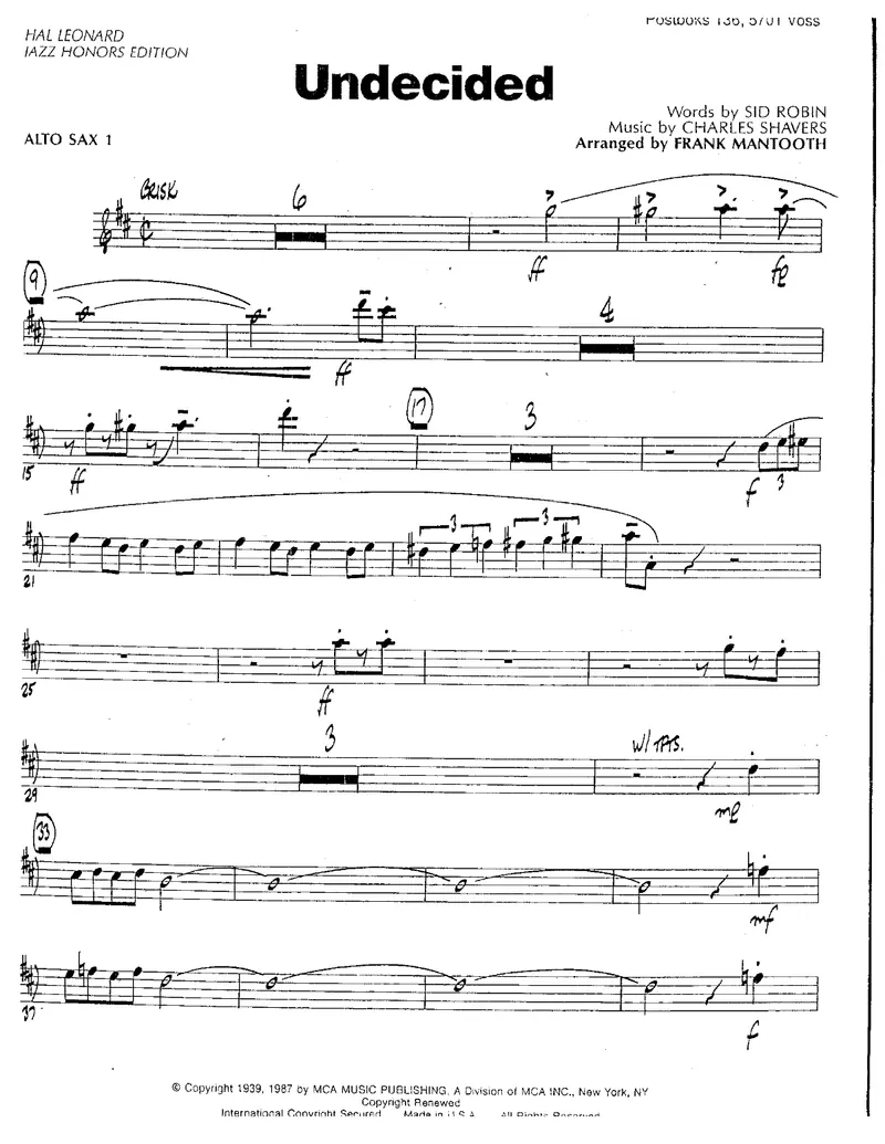 Undecided score preview