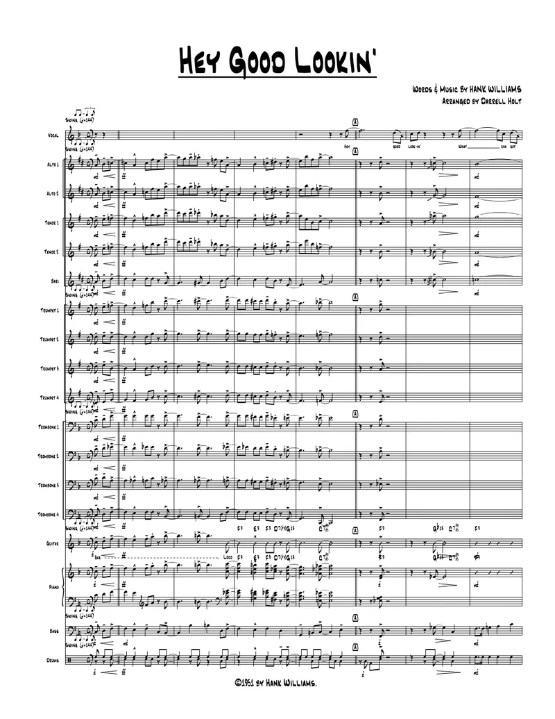 Hey Good Lookin' score preview