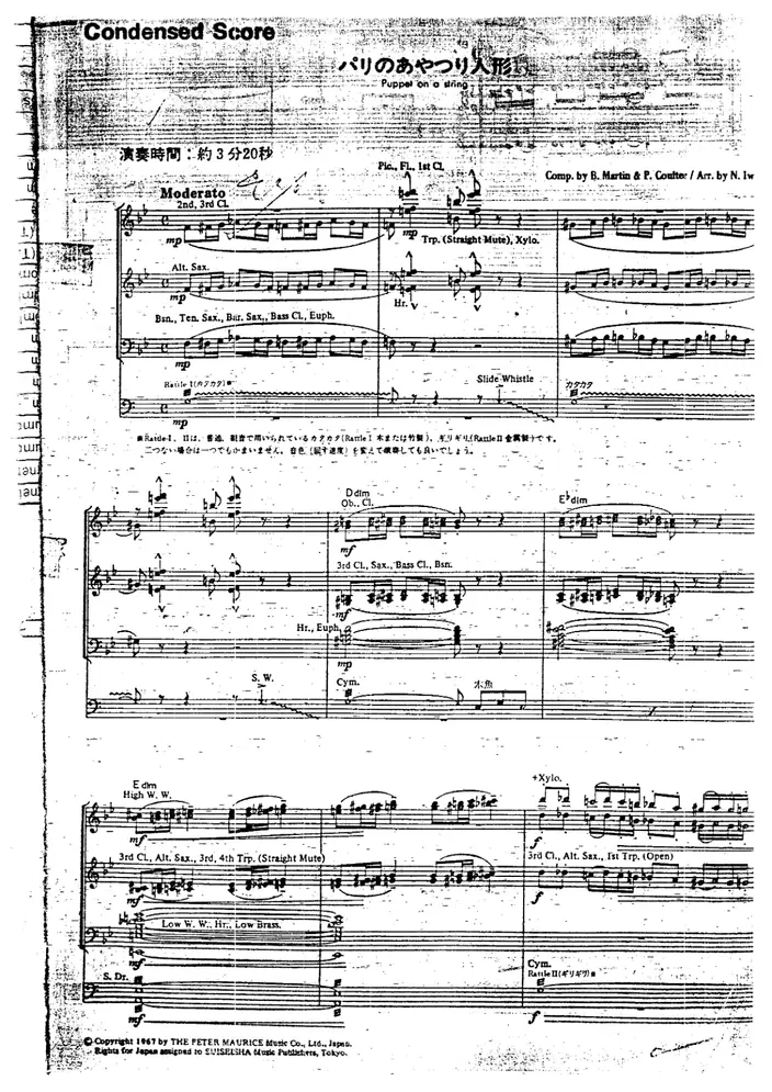 Puppet On A String score preview