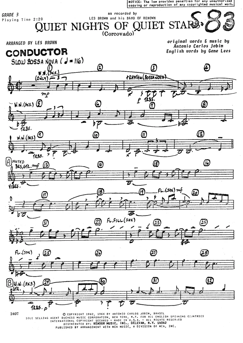 Quiet Nights Of Quiet Stars score preview