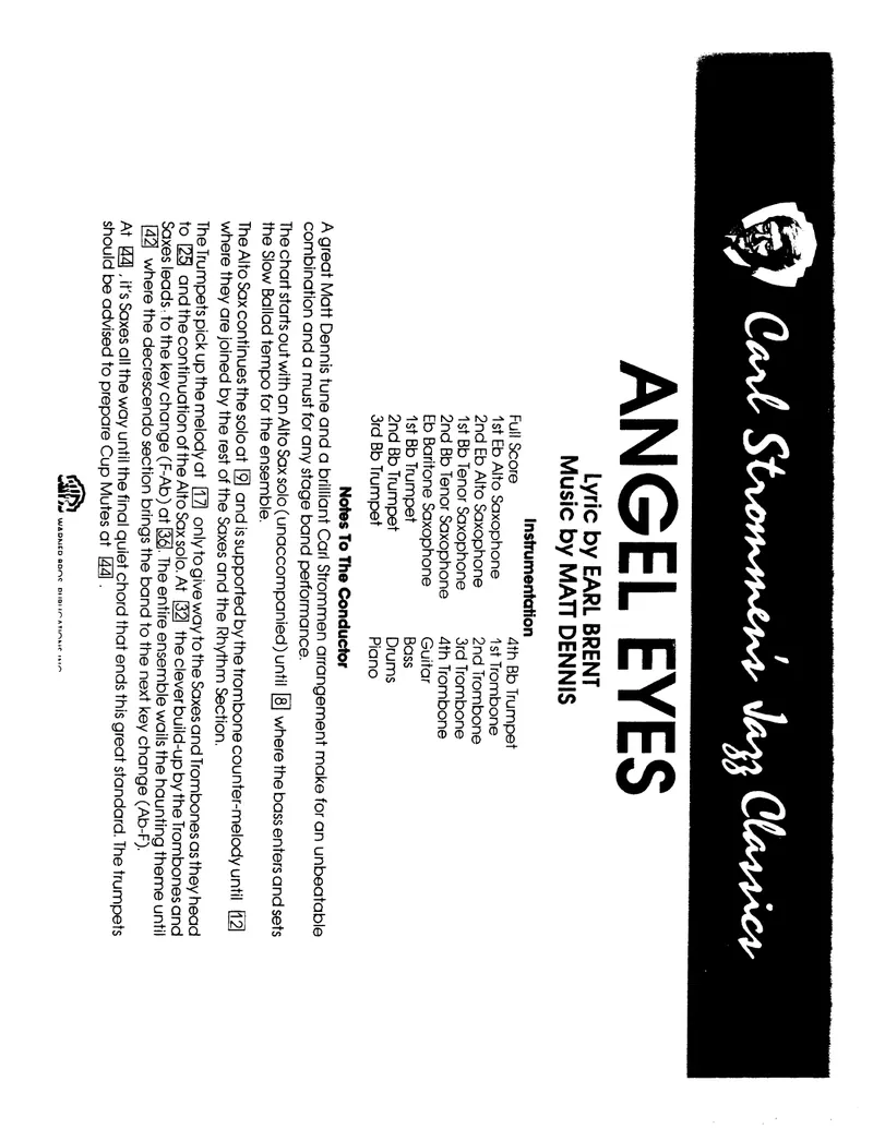 Angel Eyes score preview
