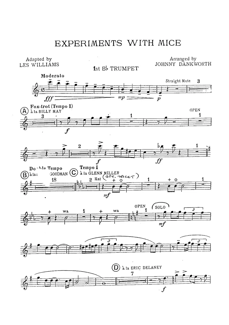 Experiments With Mice score preview