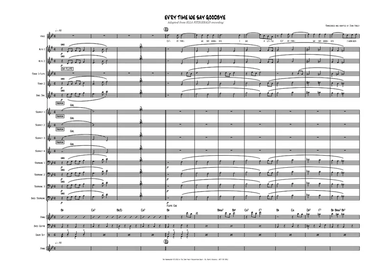 Every Time We Say Goodbye (E.Fitzgerald score preview