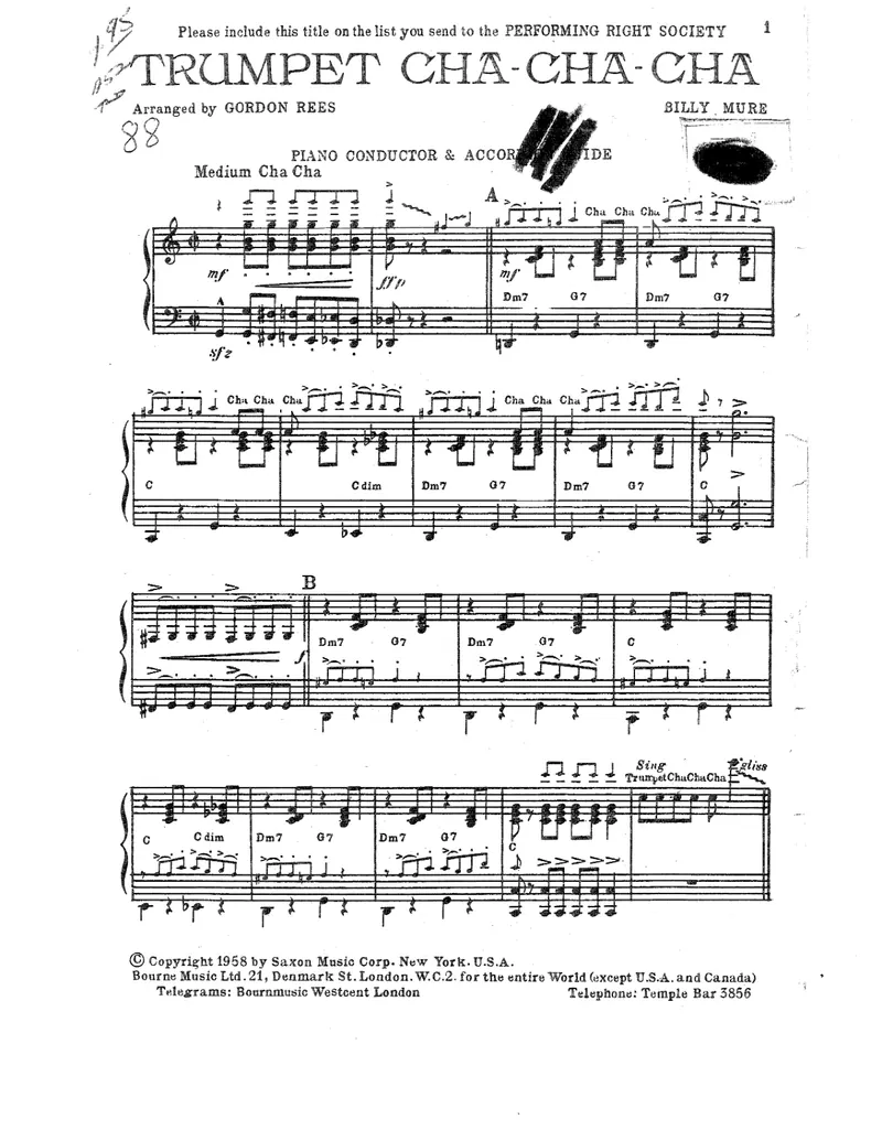 Trumpet Cha-Cha-Cha score preview
