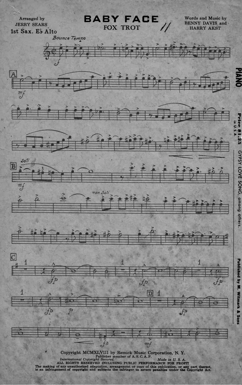 Baby Face score preview
