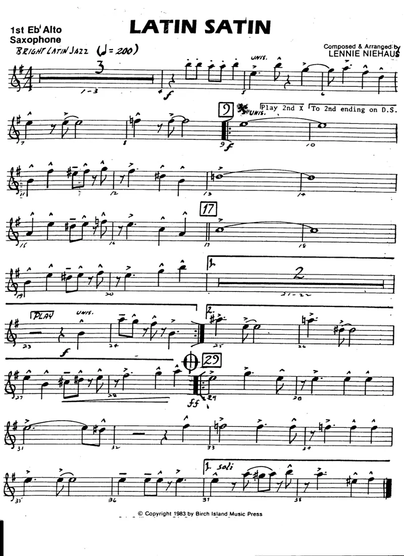 Latin Satin score preview