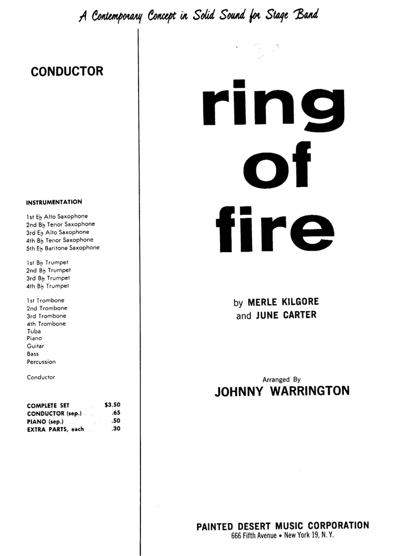 Ring Of Fire score preview