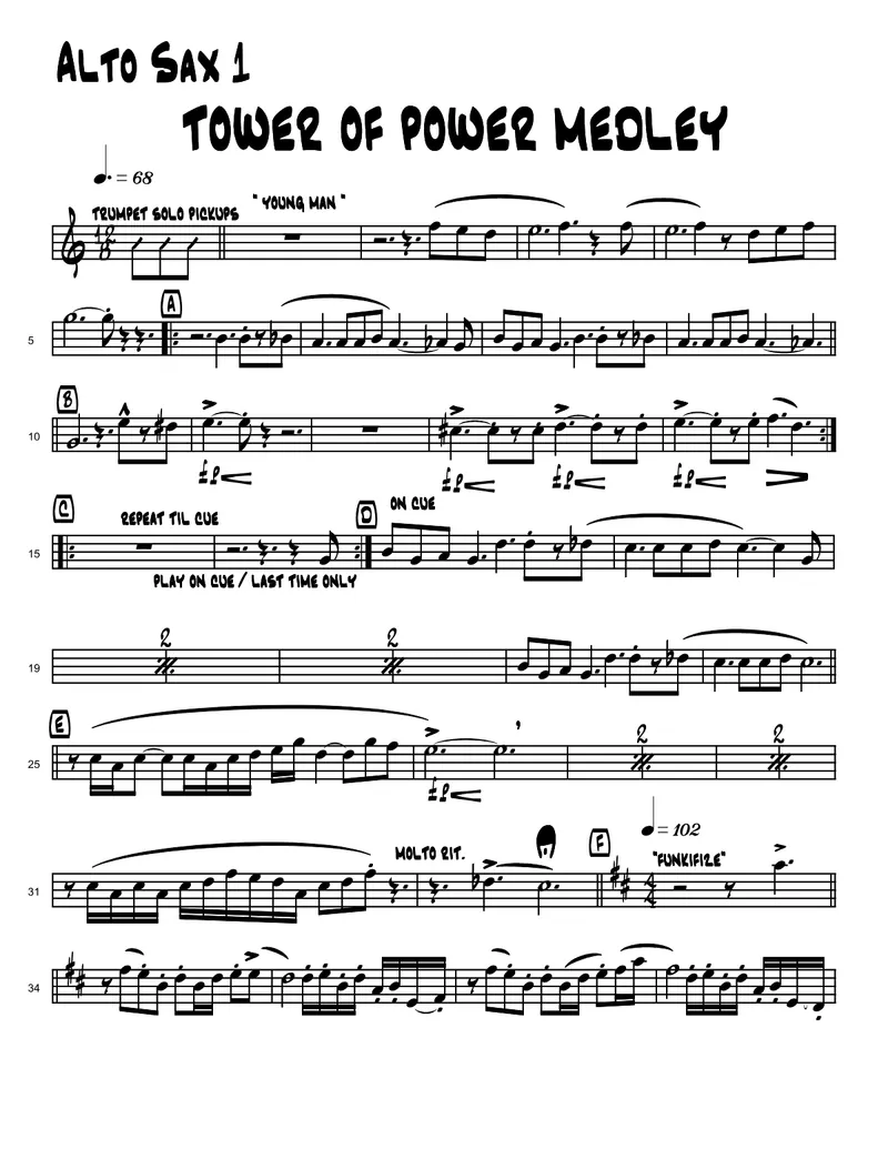 Tower Of Power Medley preview page 1