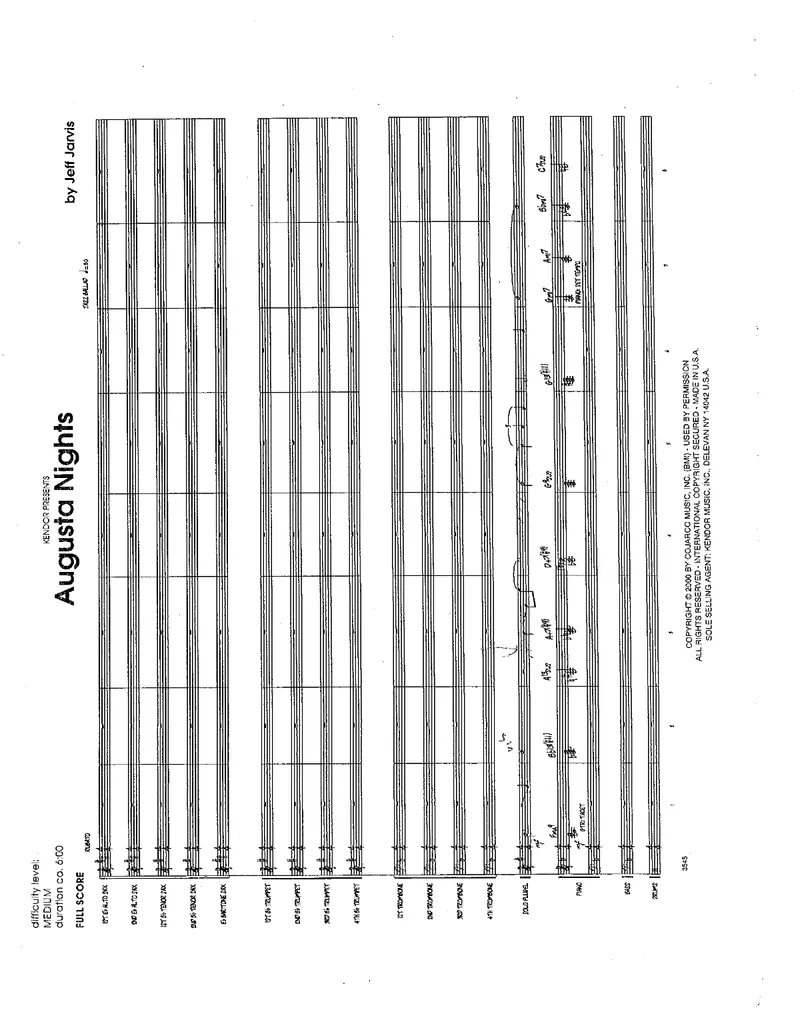Augusta Nights score preview