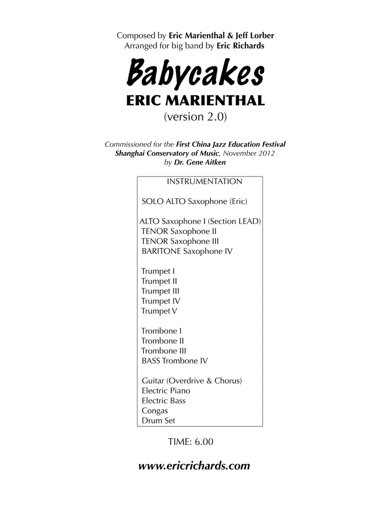 Babycakes score preview