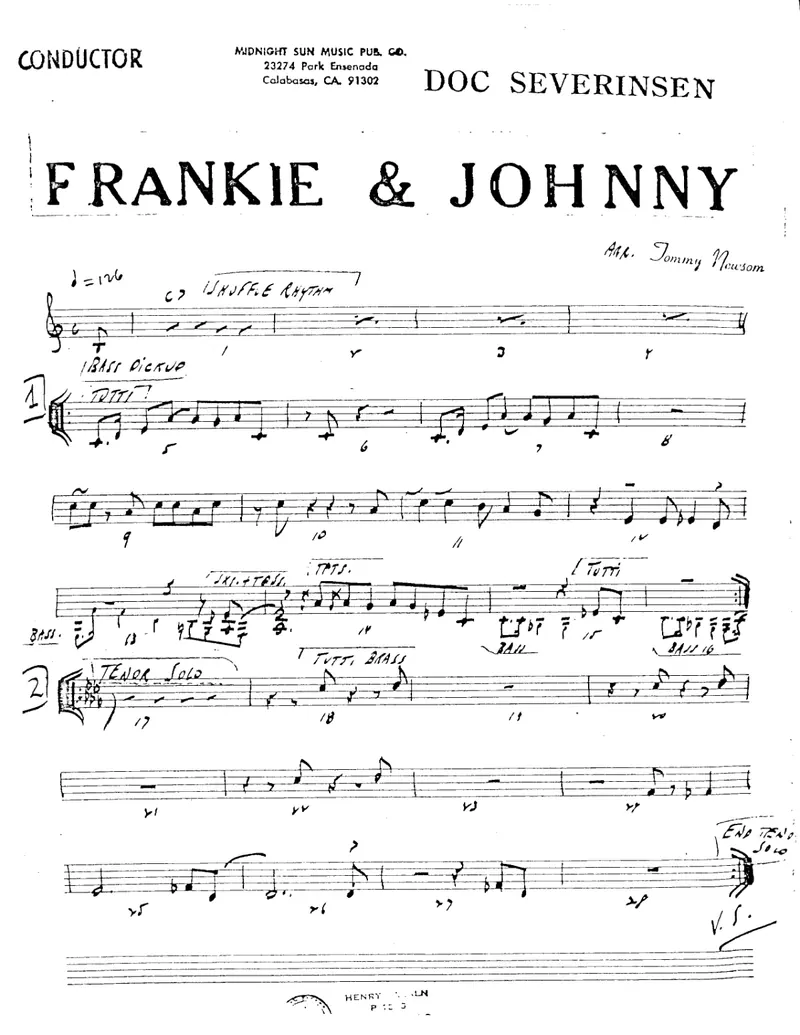 Frankie & Johnny score preview