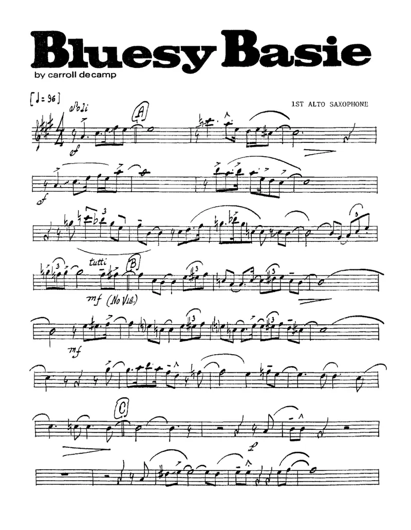 Bluesy Basie score preview