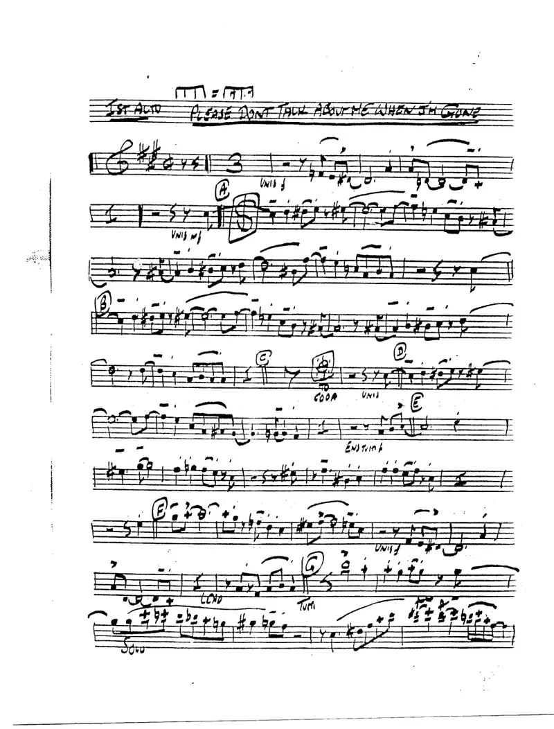 Please Don't Talk About Me When I'n Gone score preview
