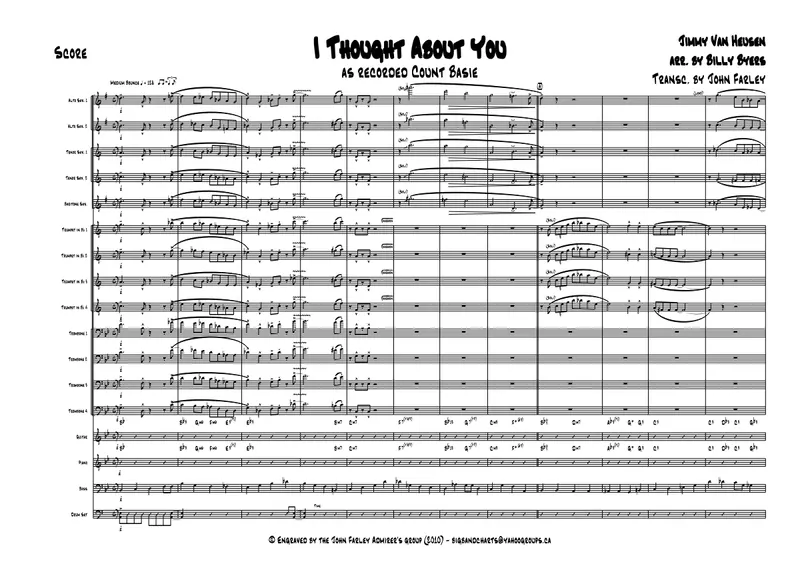 I Thought About You score preview