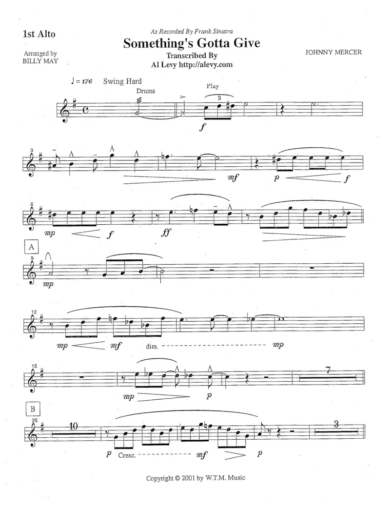 Something's Gotta Give score preview