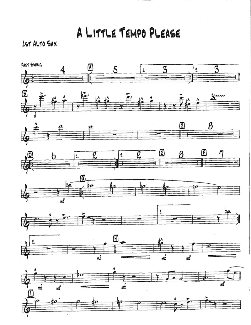A Little Tempo Please score preview