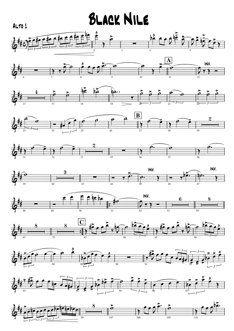 Black Nile score preview
