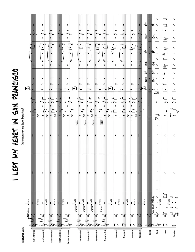 I Left My Heart In San Francisco score preview