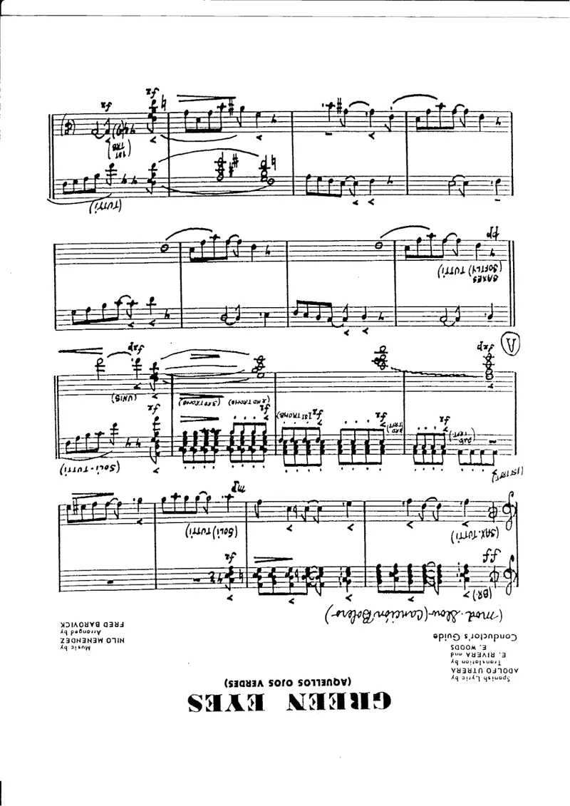 Green Eyes score preview